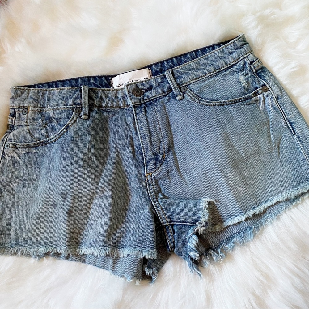 NWOT Women’s Paper Denim & Cloth Cutoff Denim Shorts Size 28
